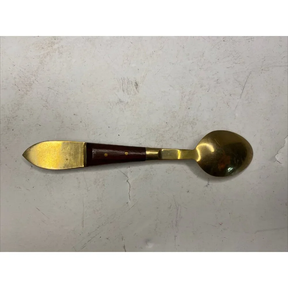 Bamboo Design Thailand Nickelbronze Appetizer Cocktail Forks & Spoon Set of 5